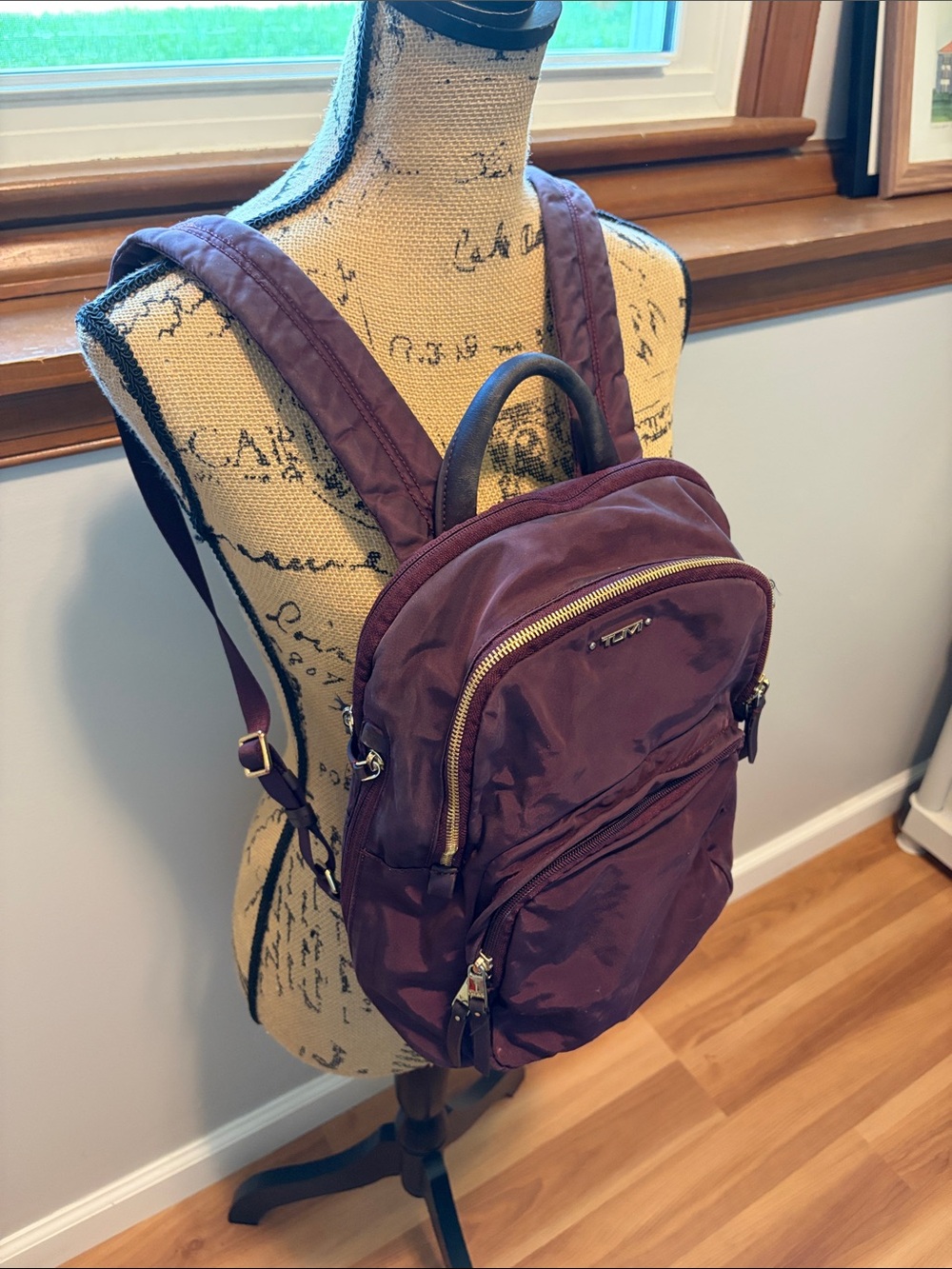 Tumi Mini Backpack Eggplant Purple FLAW - Picture 2 of 10